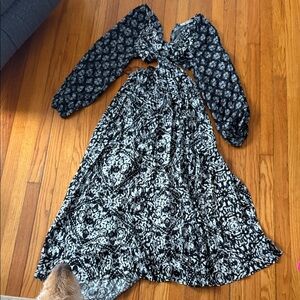 Abercrombie & Fitch Monochrome Long Sleeve Dress